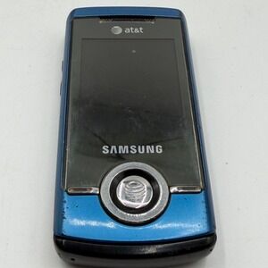 Samsung SGH-A737 Slider Phone Blue AT&T Vintage Mobile w Chargers PARTS ONLY